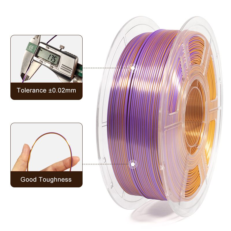 iSANMATE  Silk Gold-Purple-Copper Pla multi colour 1.75mm Filament 1kg roll