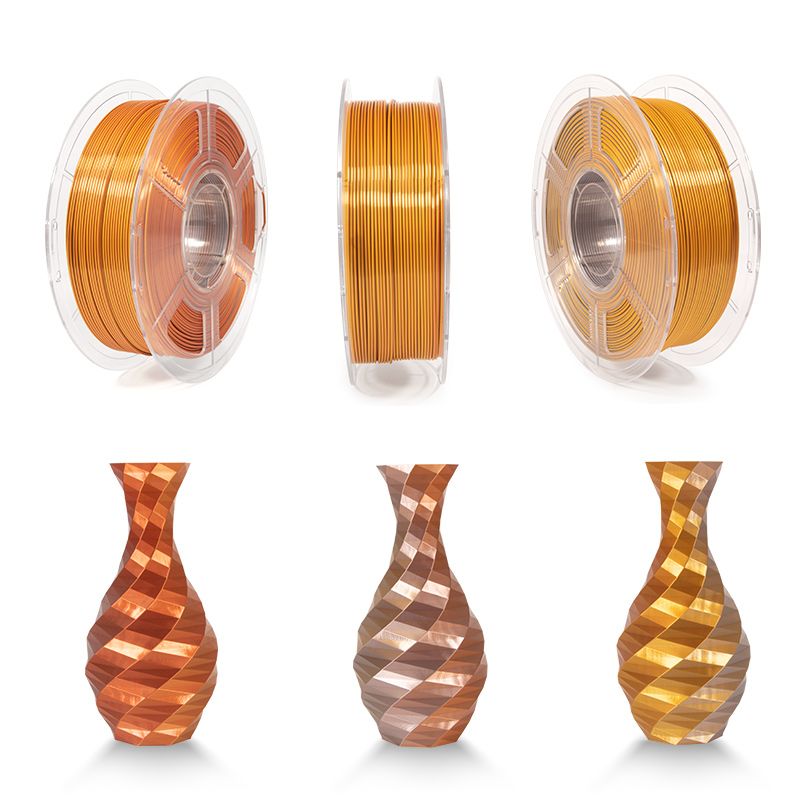 iSANMATE  Silk Gold-Silver-Copper Pla multi colour 1.75mm Filament 1kg roll