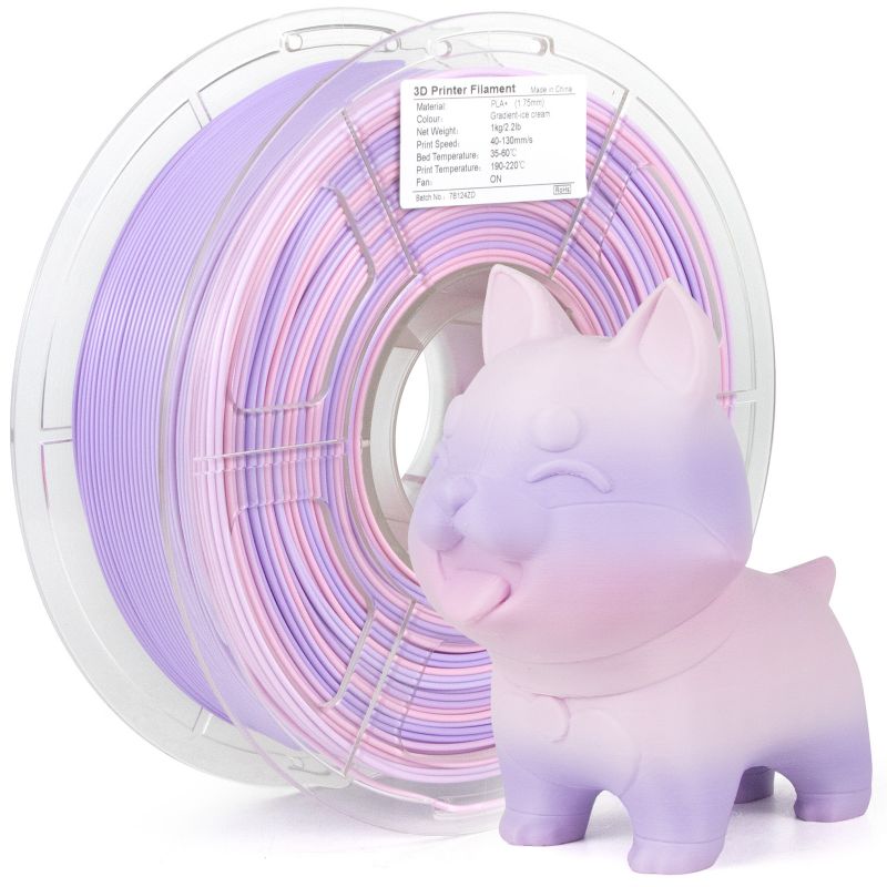 iSANMATE PLA+ ICE CREAM MATTE GRADIENT 1.75mm Filament 1kg roll