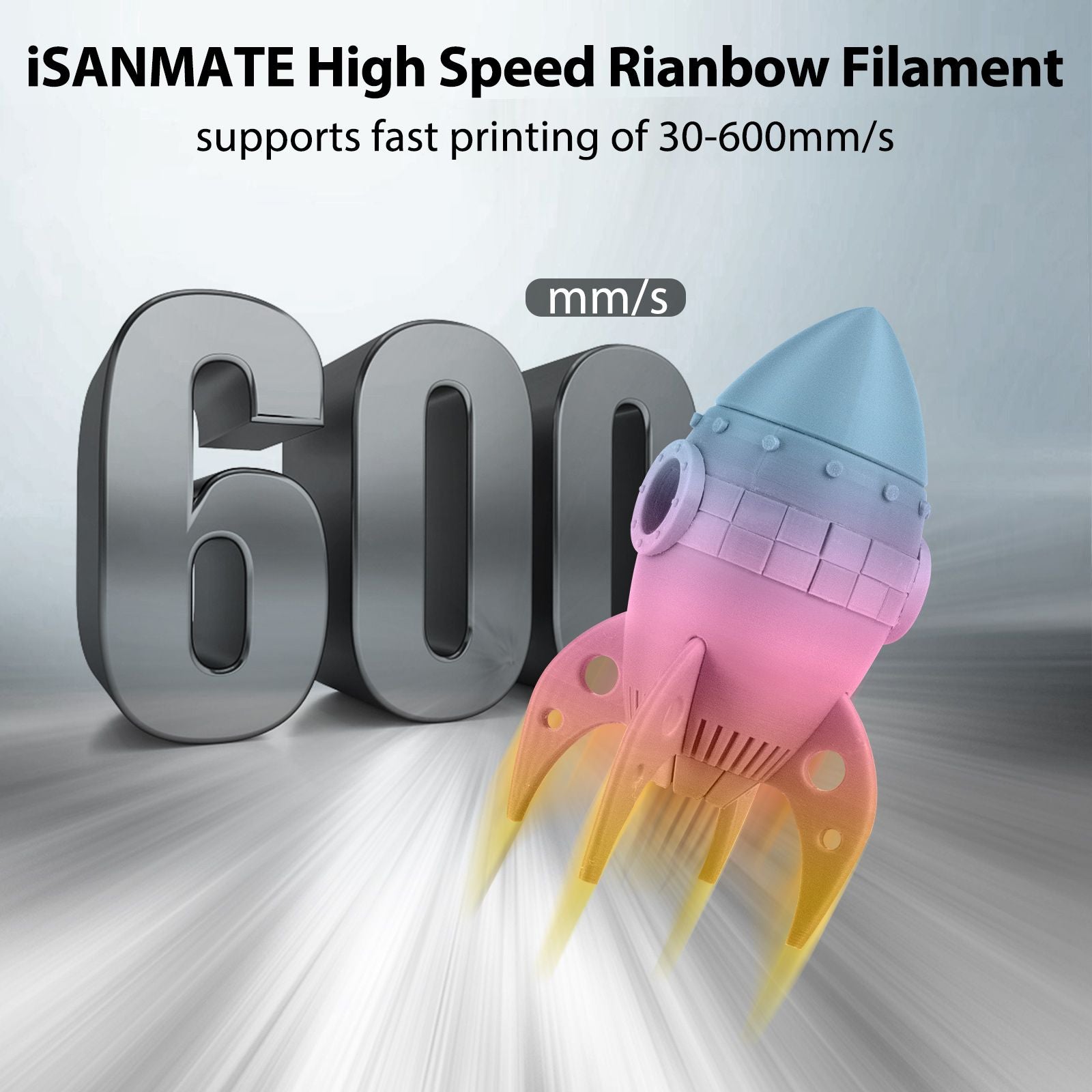 iSANMATE PLA+ HIGH SPEED MATTE RAINBOW Green Begonia - 1.75mm Filament 1kg roll