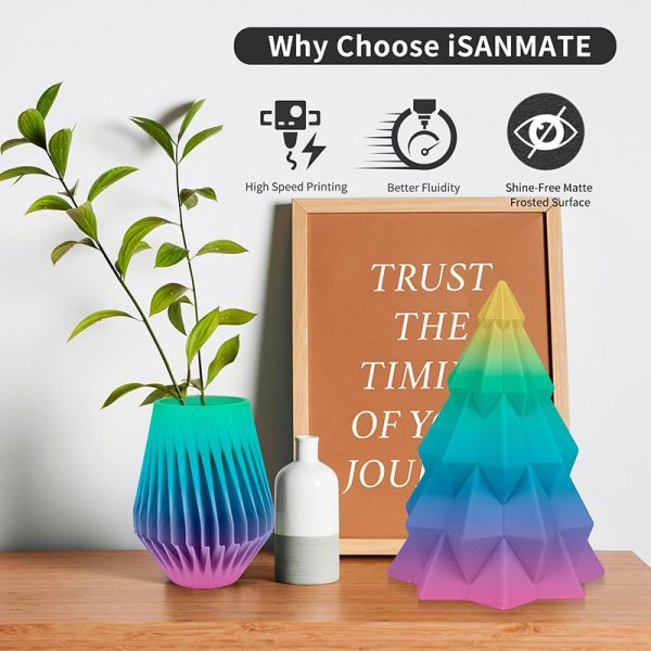 iSANMATE PLA+ HIGH SPEED MATTE RAINBOW COLOR 02 - 1.75mm Filament 1kg roll