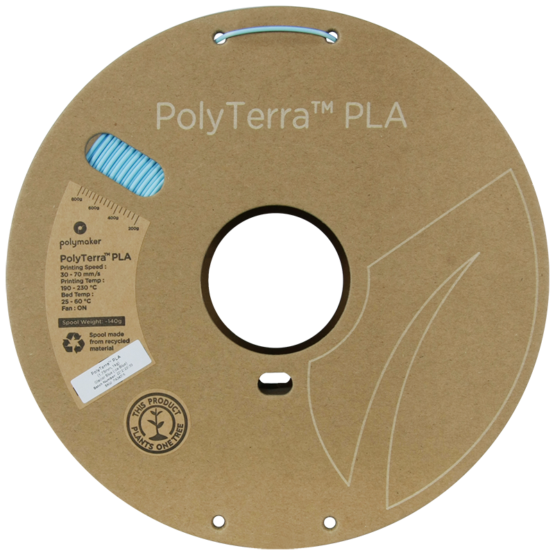 PolyTerra PLA Dual 1kg- Glacier Blue (Ice-Blue)