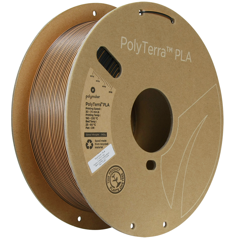 PolyTerra PLA Dual 1kg- Shadow Orange (Orange-Black)