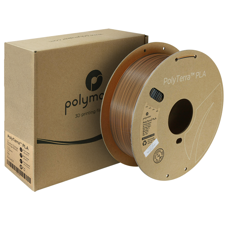 PolyTerra PLA Dual 1kg- Shadow Orange (Orange-Black)