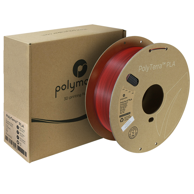 PolyTerra PLA Dual 1kg- Shadow Red (Black-Red)