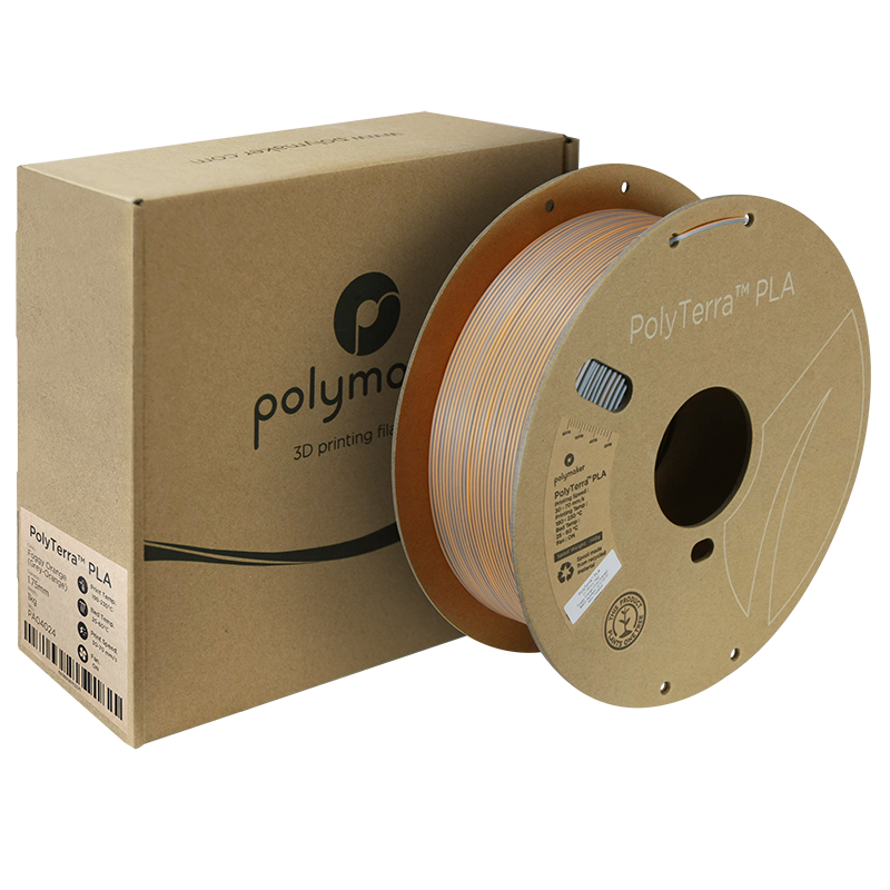 PolyTerra PLA Dual 1kg- Foggy Orange (Grey-Orange)