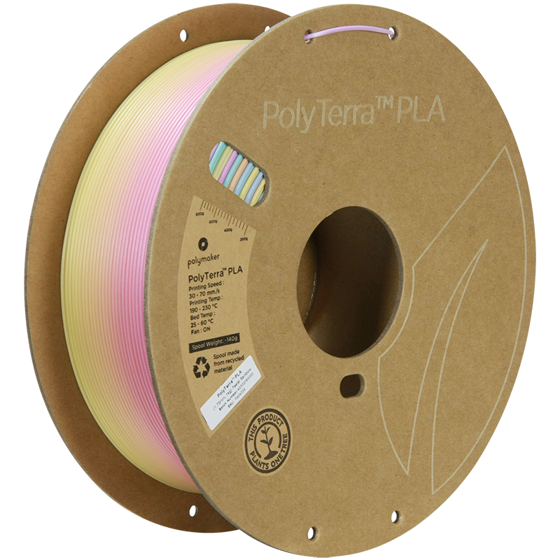 PolyTerra PLA Gradient 1kg- Pastel Rainbow