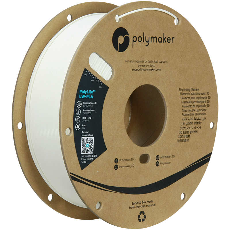 PolyLite™ LW-PLA 800g - White