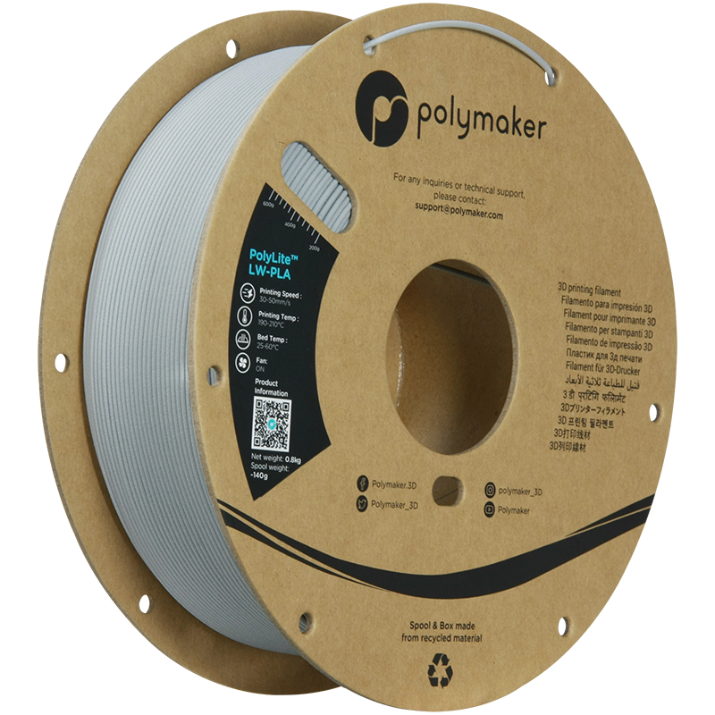 PolyLite™ LW-PLA 800g - Grey