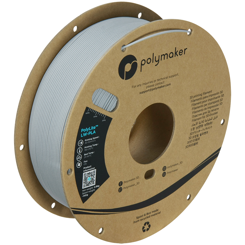 PolyLite™ LW-PLA 800g - Grey