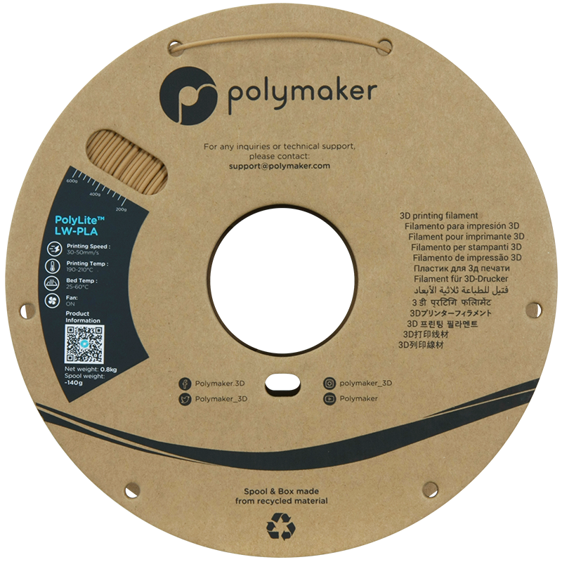 PolyLite™ LW-PLA 800g - Wood