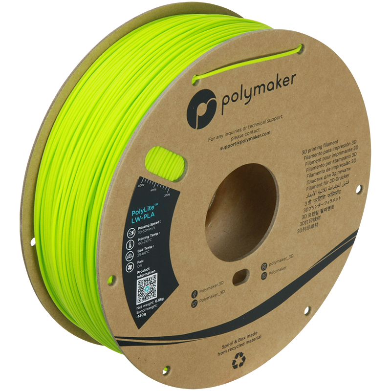 PolyLite™ LW-PLA 800g - Bright Green