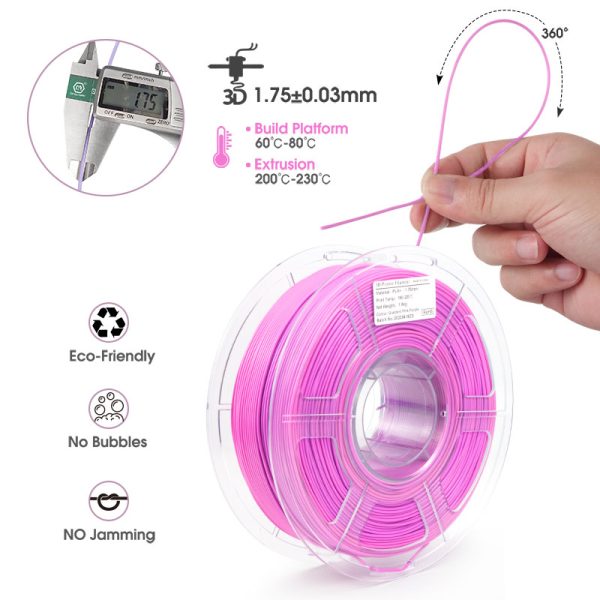 iSANMATE PLA+ PINK & PURPLE MATTE GRADIENT 1.75mm Filament 1kg roll