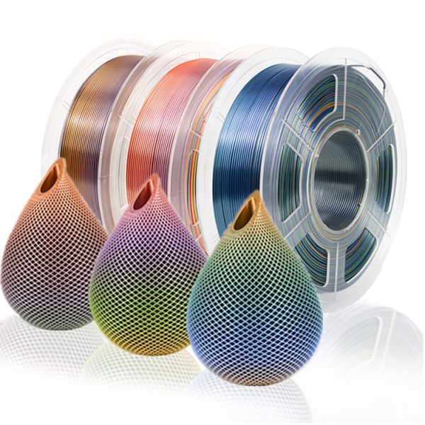 iSANMATE  Silk Rainbow Pla Multi colour 1.75mm Filament 1kg roll