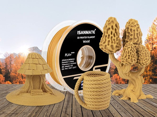 iSANMATE PLA+ BOX WOOD 1.75mm Filament 1kg roll