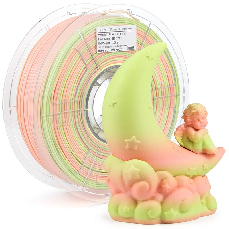 iSANMATE PLA+ PINK - CANDY GREEN MATTE GRADIENT 1.75mm Filament 1kg roll