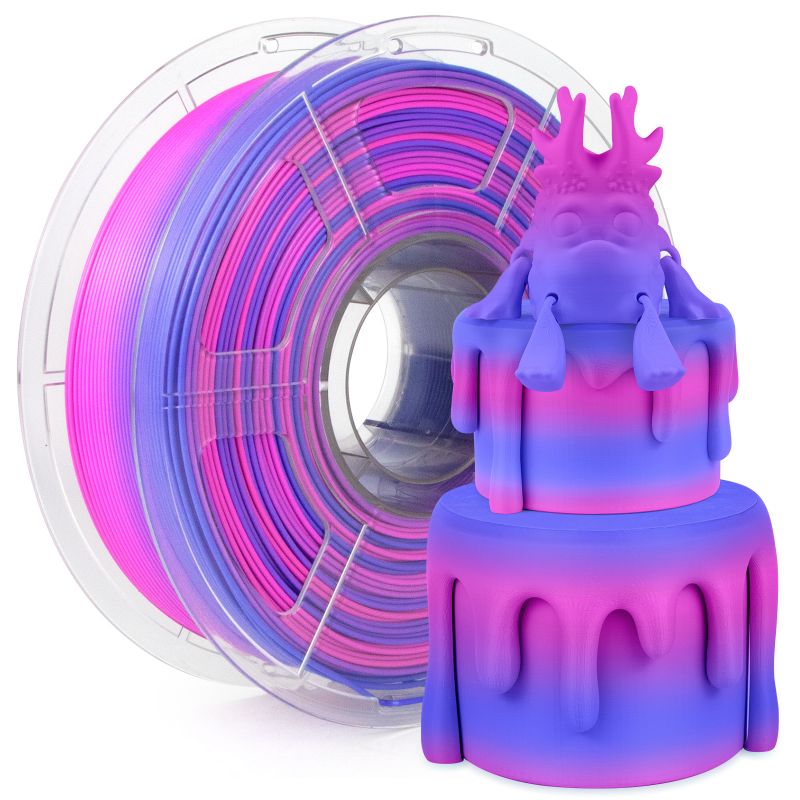 iSANMATE PLA+ PINK-PURPLE-BLUE MATTE GRADIENT 1.75mm Filament 1kg roll