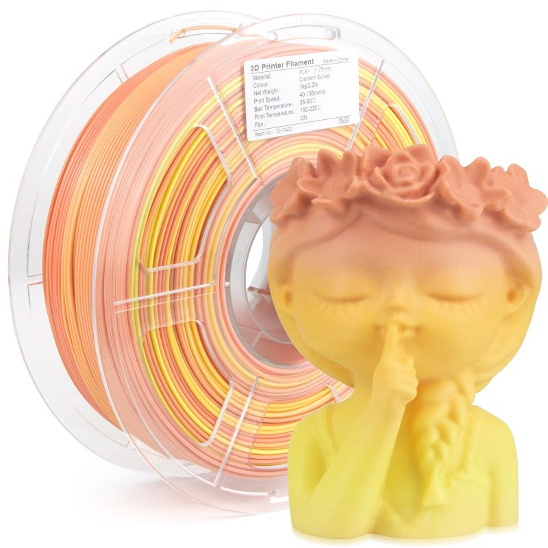 iSANMATE PLA+ SUNSET MATTE GRADIENT 1.75mm Filament 1kg roll