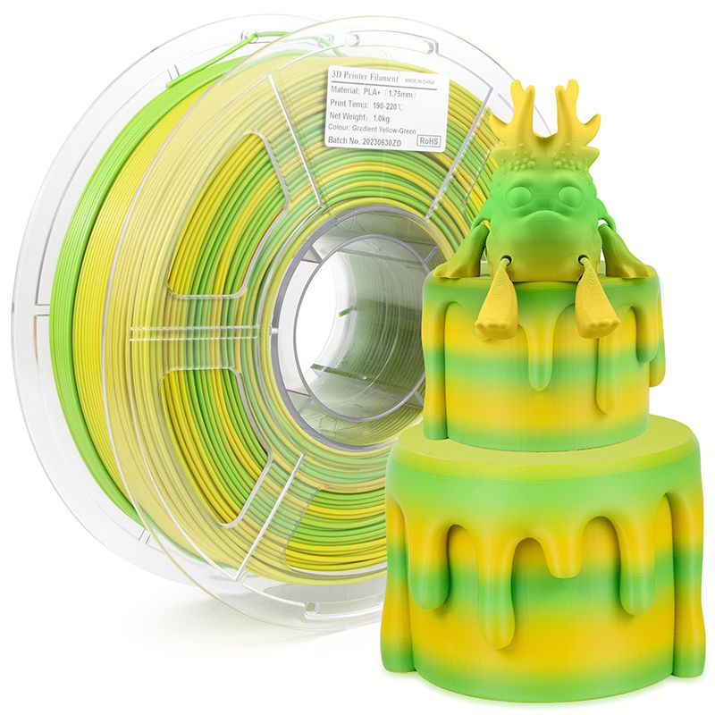 iSANMATE PLA+ YELLOW - GREEN MATTE GRADIENT 1.75mm Filament 1kg roll