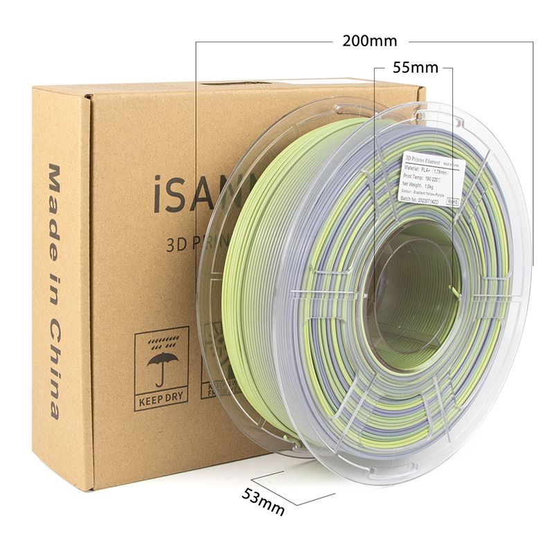 iSANMATE PLA+ YELLOW - PURPLE MATTE GRADIENT 1.75mm Filament 1kg roll