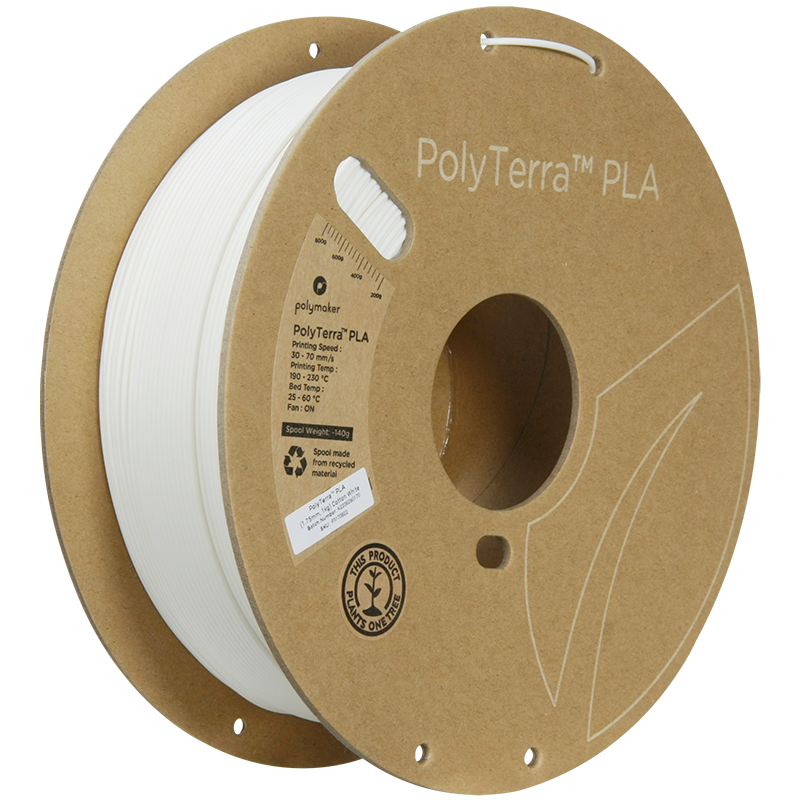 PolyTerra PLA Regular 1kg - Cotton White