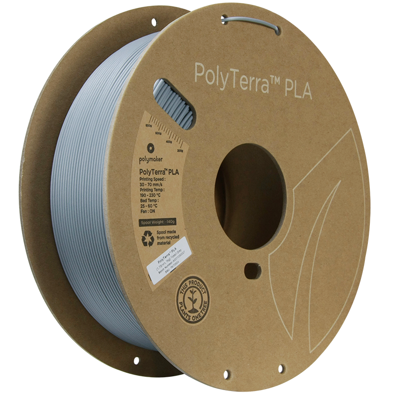 PolyTerra PLA Regular 1kg - Fossil Grey