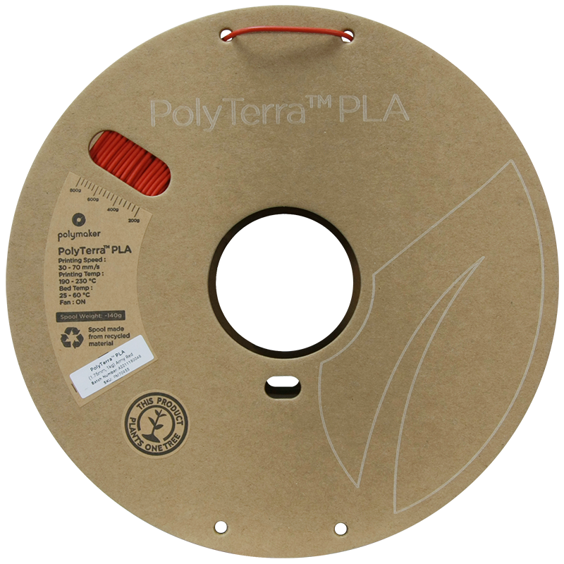 PolyTerra PLA Regular 1kg - Army Red