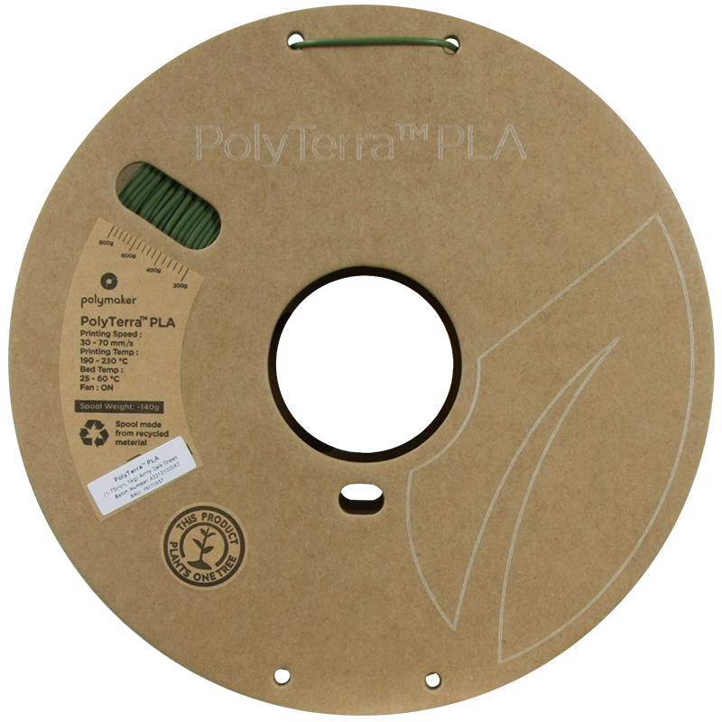 PolyTerra PLA Regular - Army Dark Green