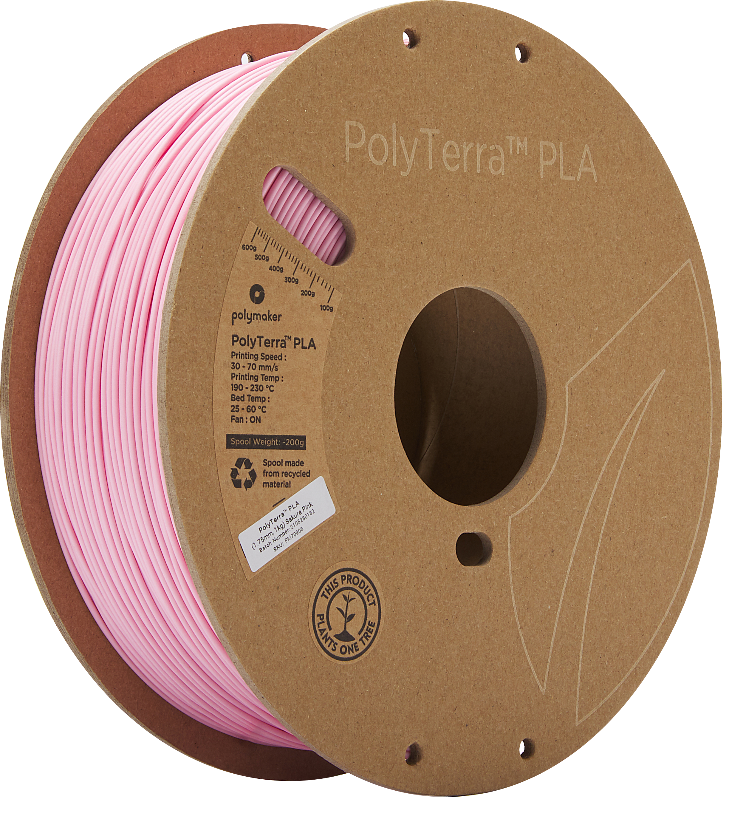 PolyTerra PLA Regular Matte - Sakura Pink