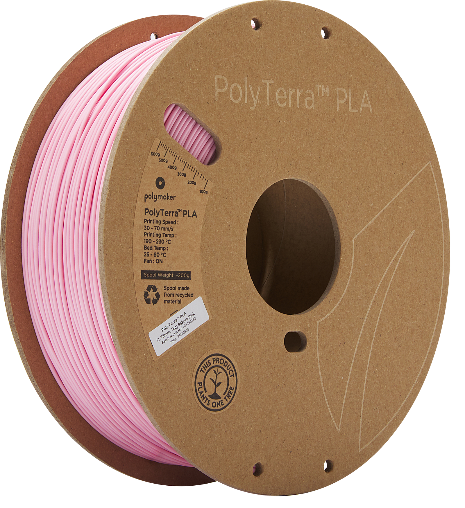 PolyTerra PLA Regular Matte - Sakura Pink