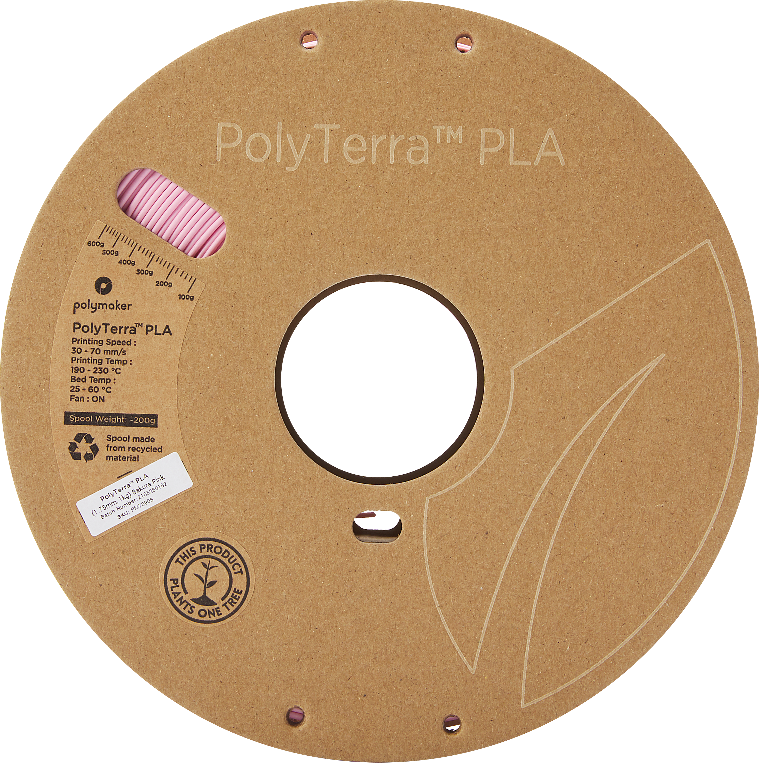 PolyTerra PLA Regular Matte - Sakura Pink