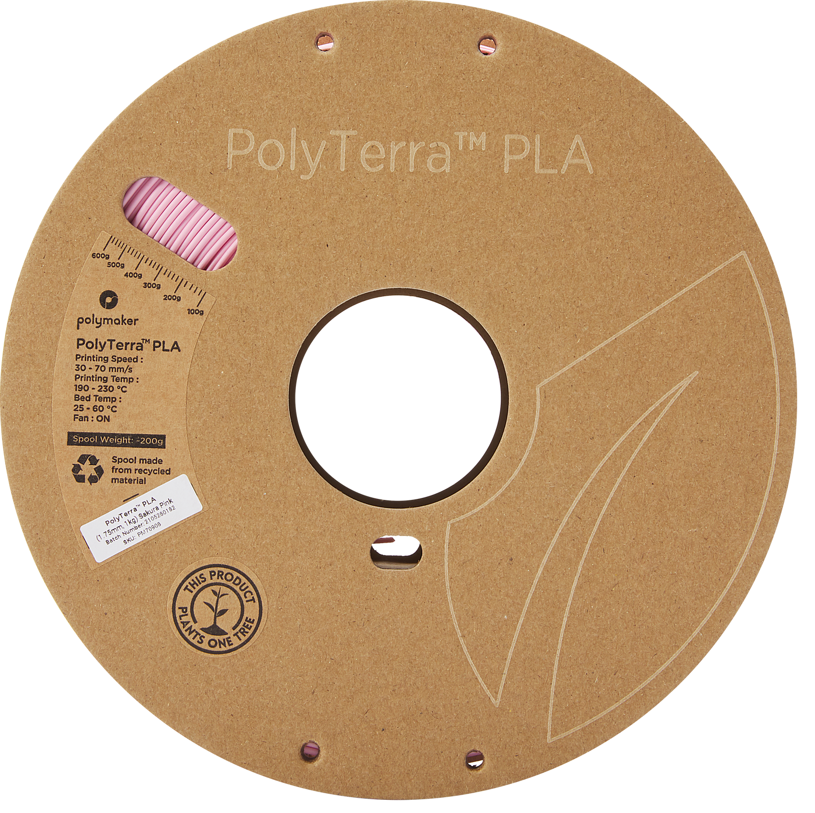 PolyTerra PLA Regular Matte - Sakura Pink