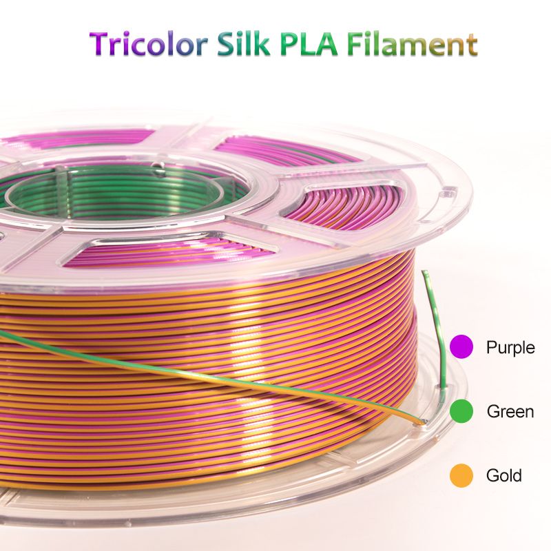 iSANMATE  Silk Purple-Green-Gold Pla multi colour 1.75mm Filament 1kg roll