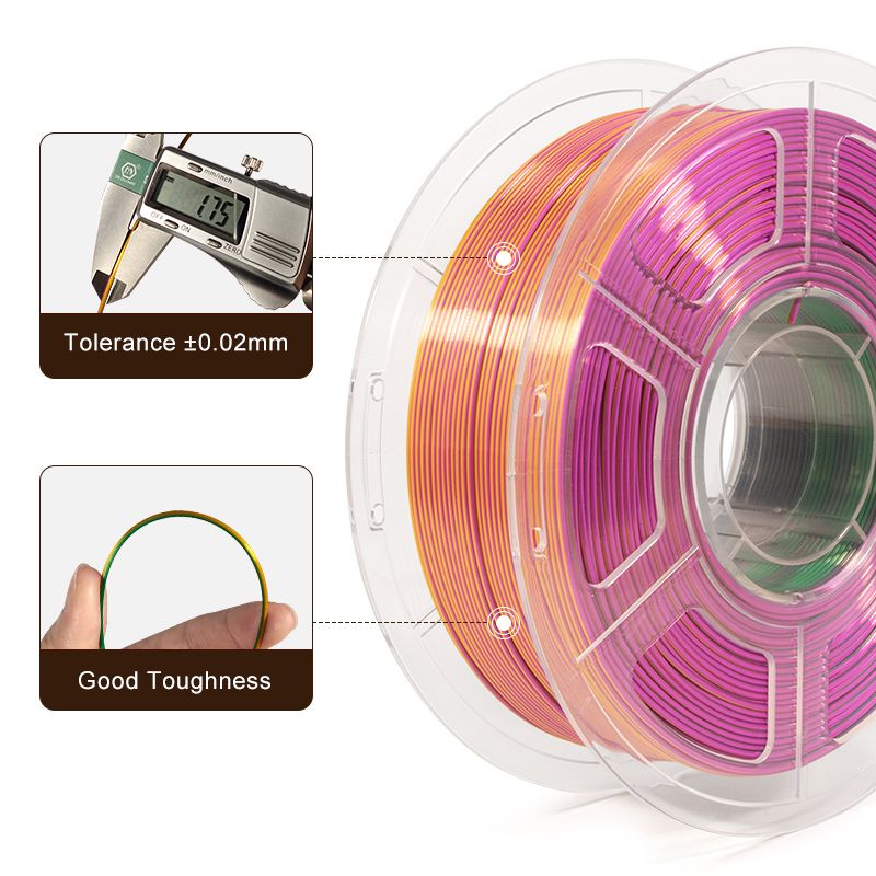 iSANMATE  Silk Purple-Green-Gold Pla multi colour 1.75mm Filament 1kg roll