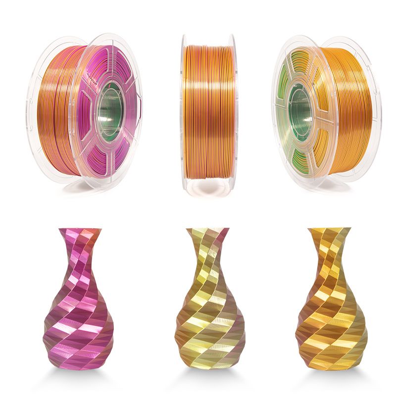 iSANMATE  Silk Purple-Green-Gold Pla multi colour 1.75mm Filament 1kg roll