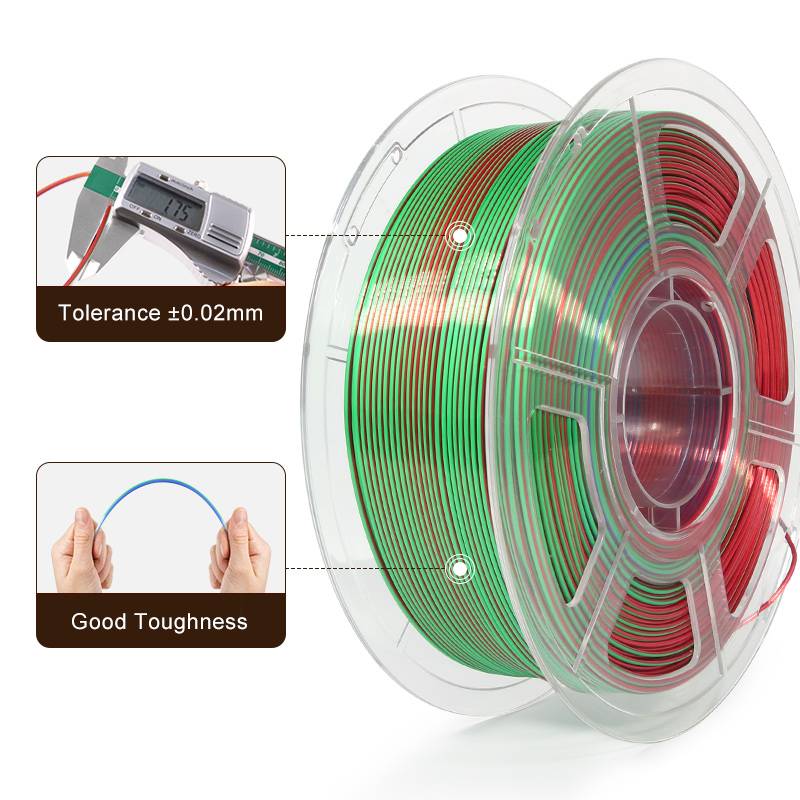 iSANMATE  Silk Red-Green-Blue Pla multi colour 1.75mm Filament 1kg roll