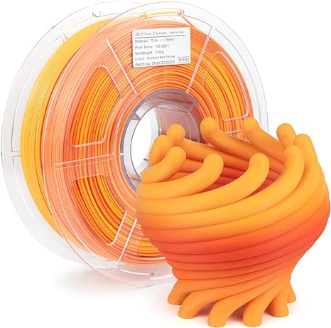 iSANMATE PLA+ RED - ORANGE MATTE GRADIENT 1.75mm Filament 1kg roll