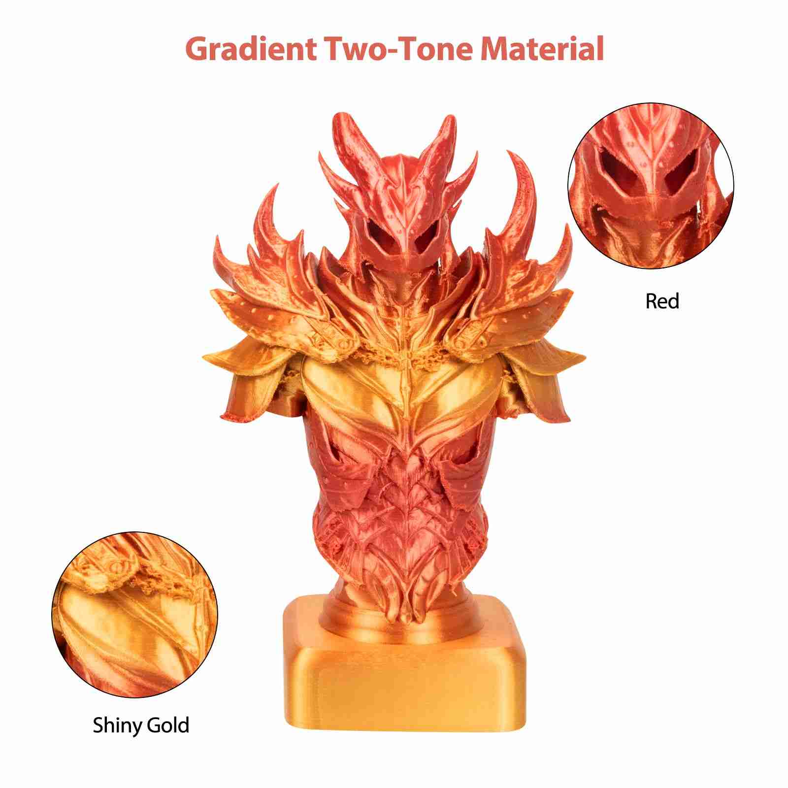 iSANMATE Silk Gradient Red-Gold PLA 1.75mm Filament 1kg roll