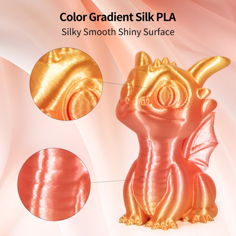 iSANMATE Silk Gradient Pink-Yellow PLA 1.75mm Filament 1kg roll