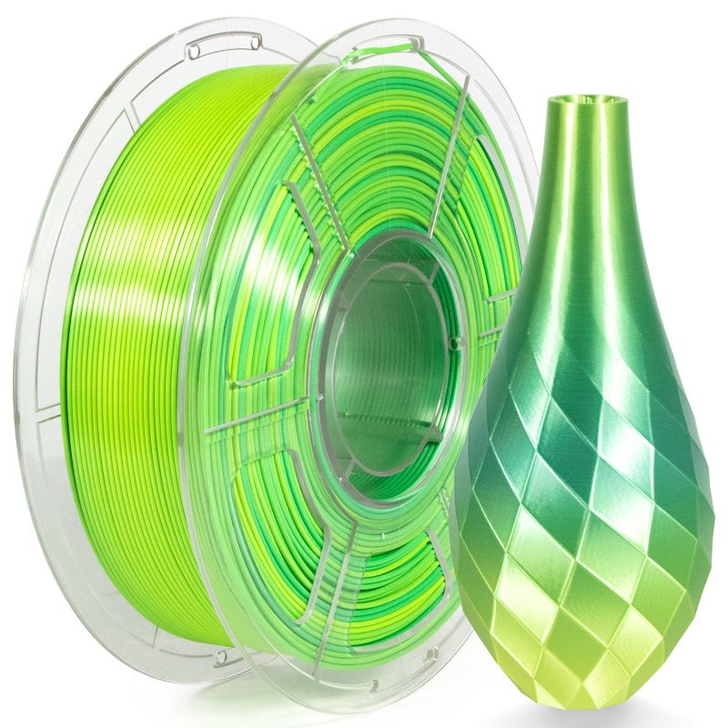 iSANMATE Silk Gradient Yellow-Green PLA 1.75mm Filament 1kg roll