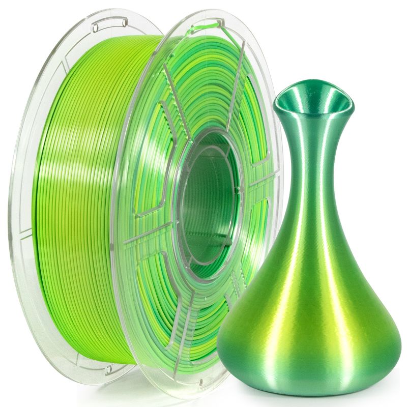 iSANMATE Silk Gradient Yellow-Green PLA 1.75mm Filament 1kg roll