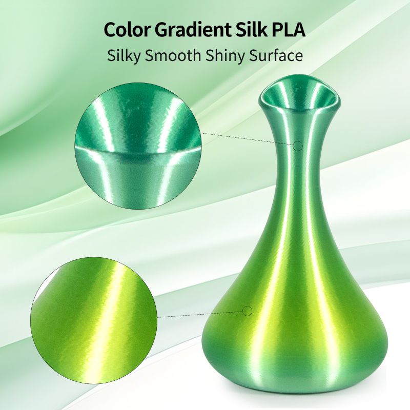 iSANMATE Silk Gradient Yellow-Green PLA 1.75mm Filament 1kg roll